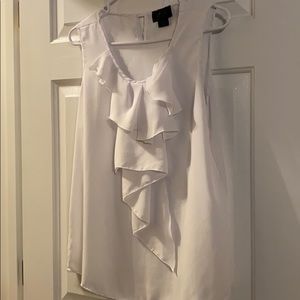 White ruffle blouse. Size m